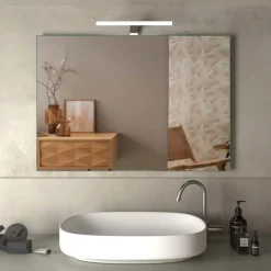 Specchio filo lucido TAKE 100x70 cm reversibile con lampada led