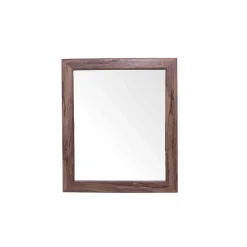Specchio in legno scuro rettangolare 59x49x3 cm oro