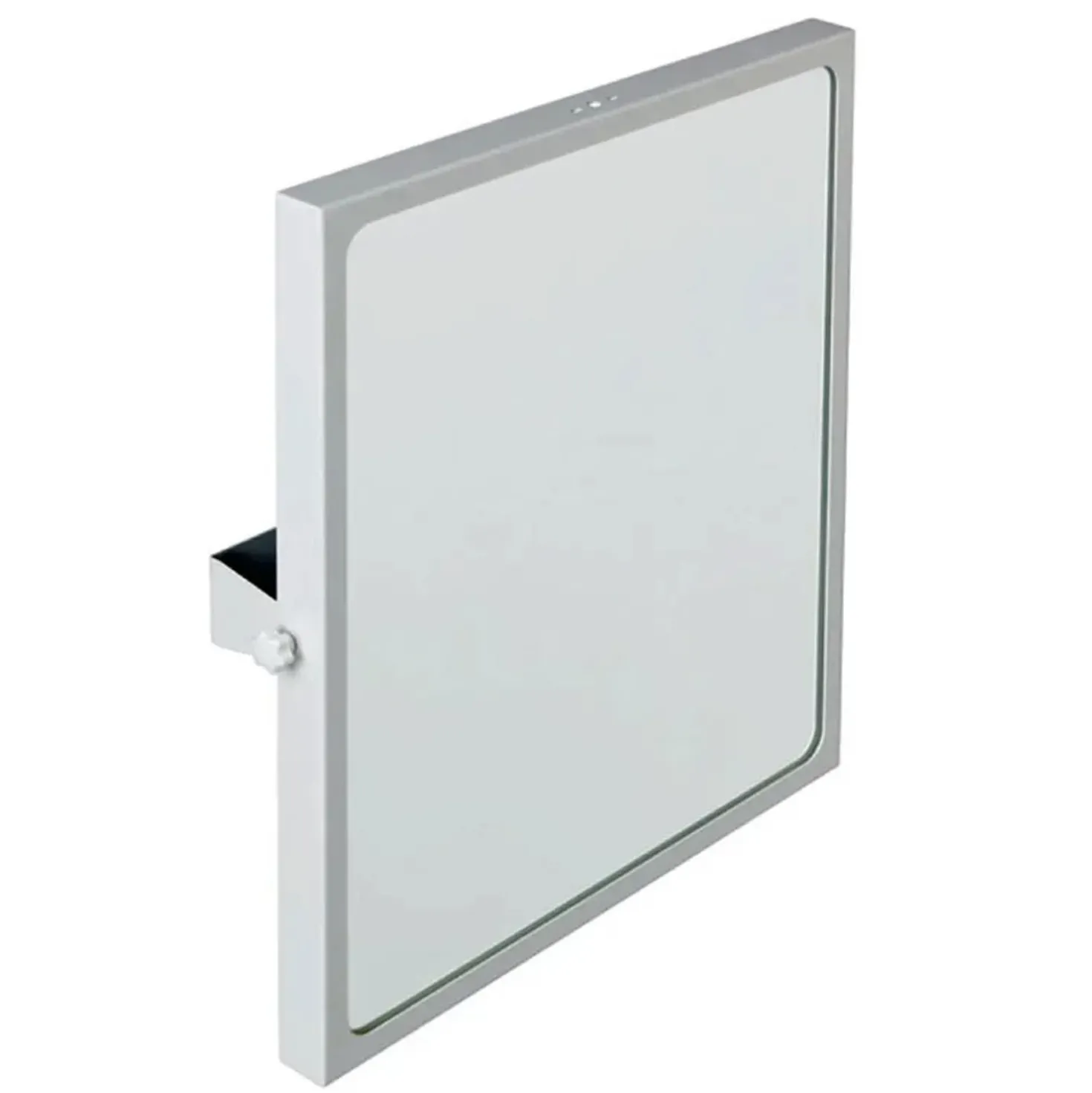 Specchio inclinabile Linea Paint in acciaio 55x60 cm bianco