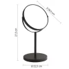 Specchio ingranditore Anna 5x bifacciale nero matt