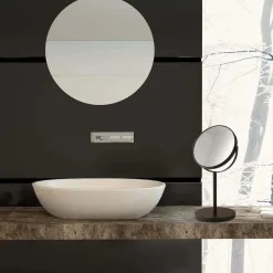 Specchio ingranditore Anna 5x bifacciale nero matt