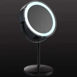 Specchio ingranditore Gemma 5x bifacciale con LED cromo