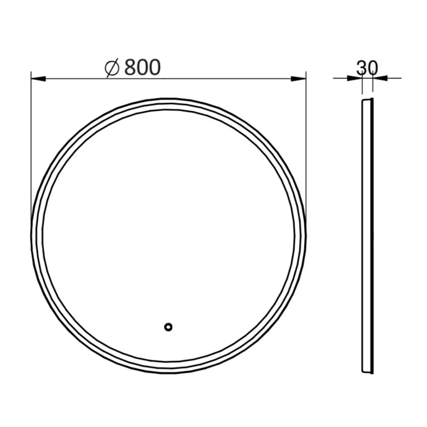 Specchio Led bagno Mia Round ø 80 cm