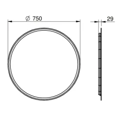 Specchio Led bagno Uma Round ø 75 cm