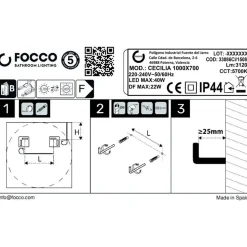 Specchio Led per Bagno Cecilia 100x70 cm