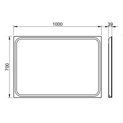 Specchio Led per Bagno Cecilia 100x70 cm