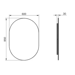 Specchio Led per Bagno Denise 60x85 cm