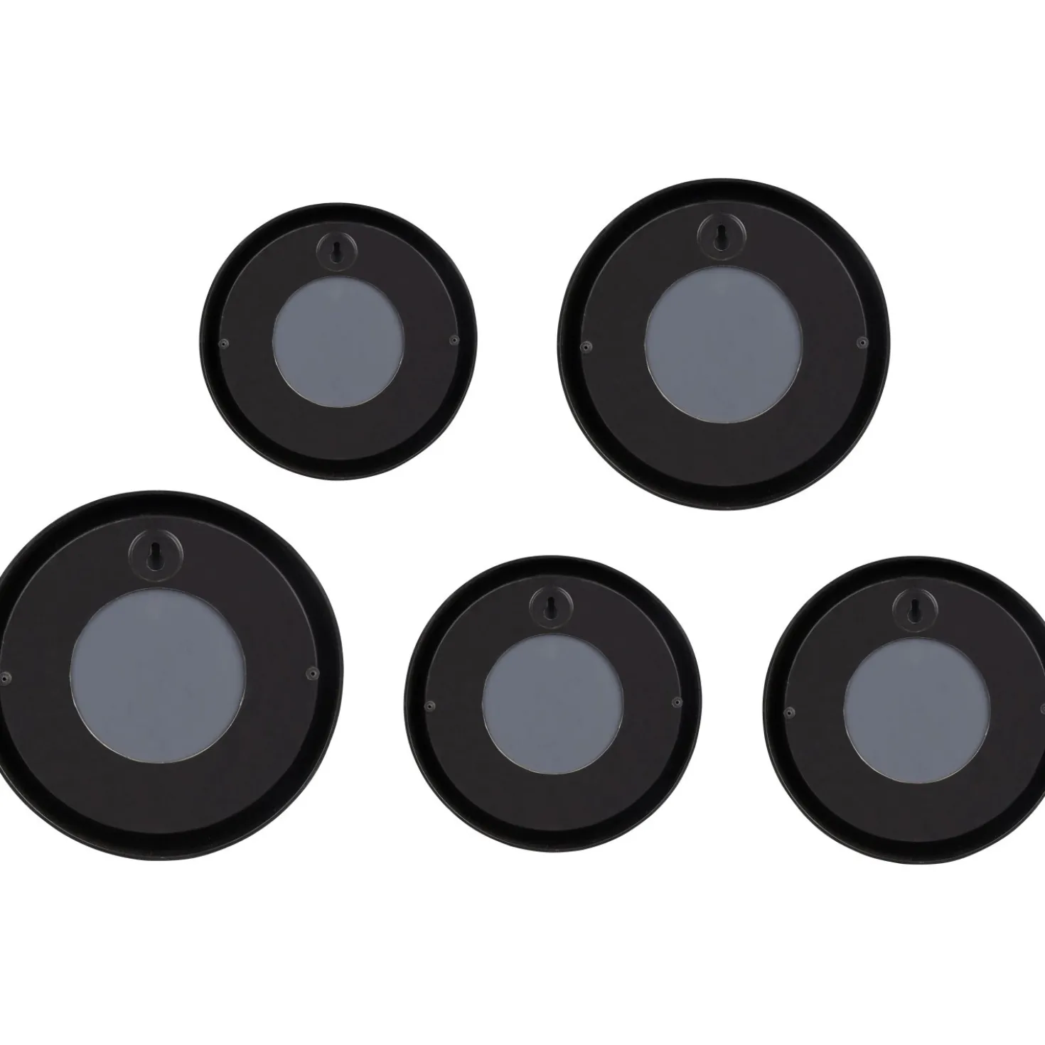 Specchio Lia Ø 25/23/18/15 cm nero-oro 5 pz