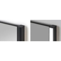 Specchio per bagno Megan nero 100x80 cm