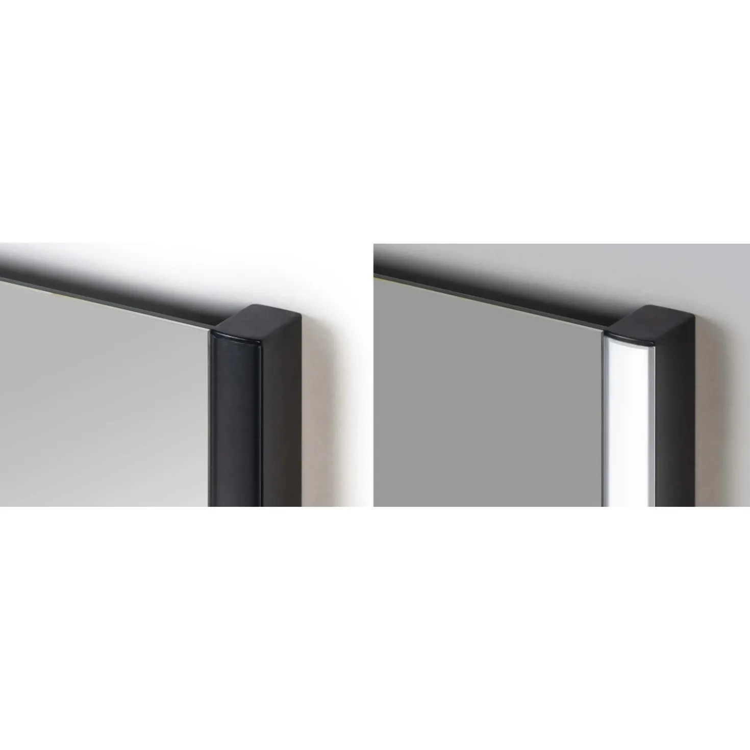 Specchio per bagno Megan nero 120x80 cm
