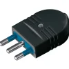 Spina 16 A 2P+T uscita cavo assiale nera
