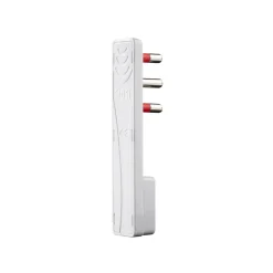 Spina 90° ultrapiatta 16A 2P+T bianco