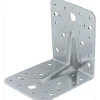 Staffa angolare con nervatura di rinforzo acciaio zincato 105x105x90 mm
