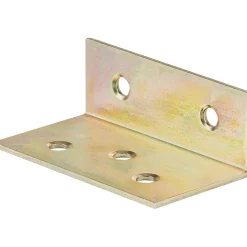 Staffa angolare larga acciaio zincato 75x40x25 mm giallo