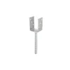 Staffa porta palo ad U zincata 100x71x200 mm