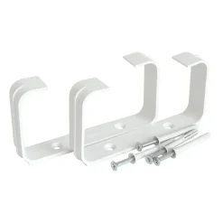 Staffe fermatubo rettangolari per tubi da 120 x 60 mm 2 pezzi