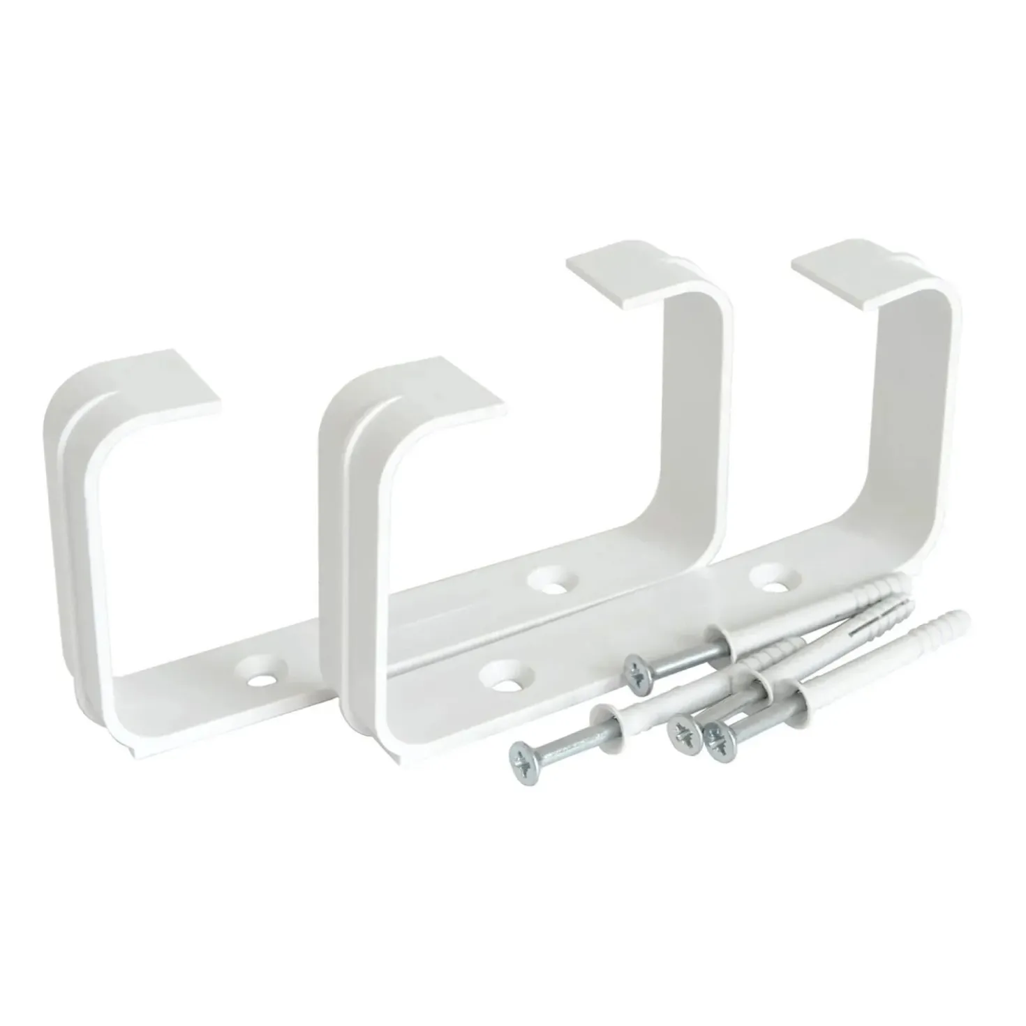 Staffe fermatubo rettangolari per tubi da 120 x 60 mm 2 pezzi