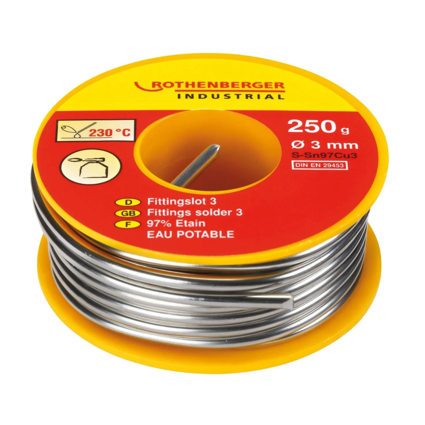 Stagno in filo ROTHENBERGER 250 g, 3 mm