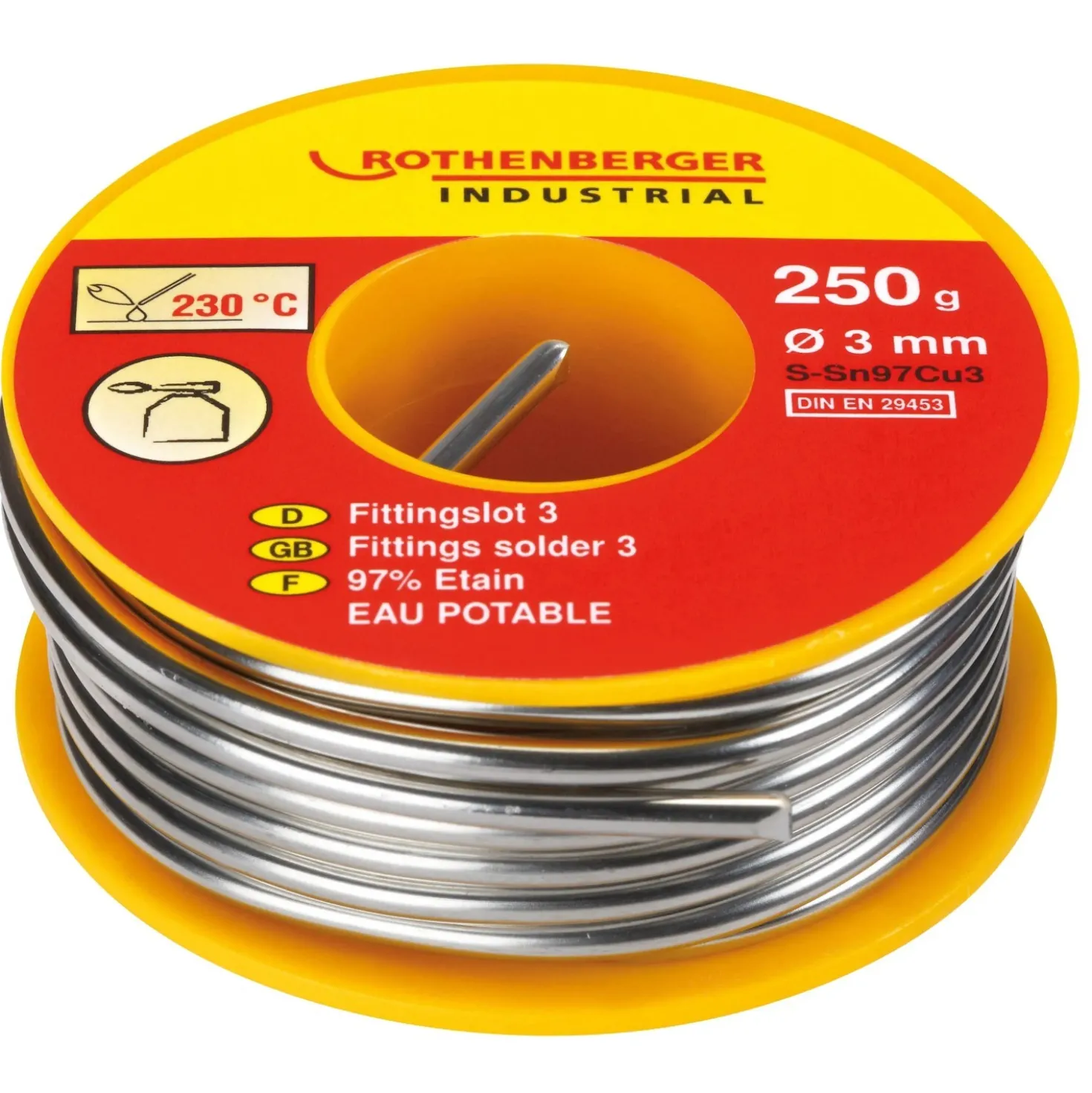 Stagno in filo ROTHENBERGER 250 g, 3 mm