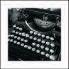 Stampa con cornice Macchina da scrivere nero 30x30 cm