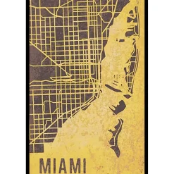 Stampa con cornice Miami nero 40x60 cm
