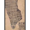 Stampa con cornice New York nero 40x60 cm