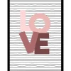 Stampa con cornice Pink love nero 30x40 cm
