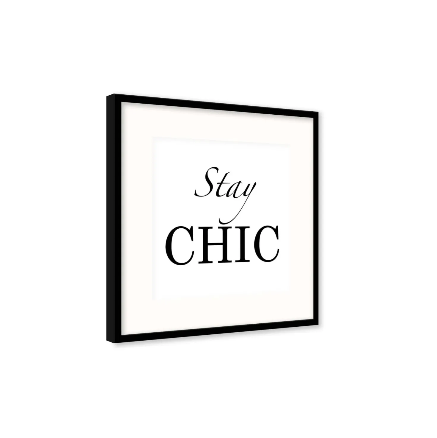Stampa incorniciata con pass 30x30 cm stay chic