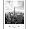 Stampa incorniciata immagine di Manhattan 50x70 cm