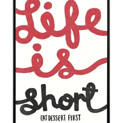 Stampa incorniciata immagine Life is 20x25 cm
