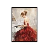 Stampa incorniciata 30x40 cm woman in red