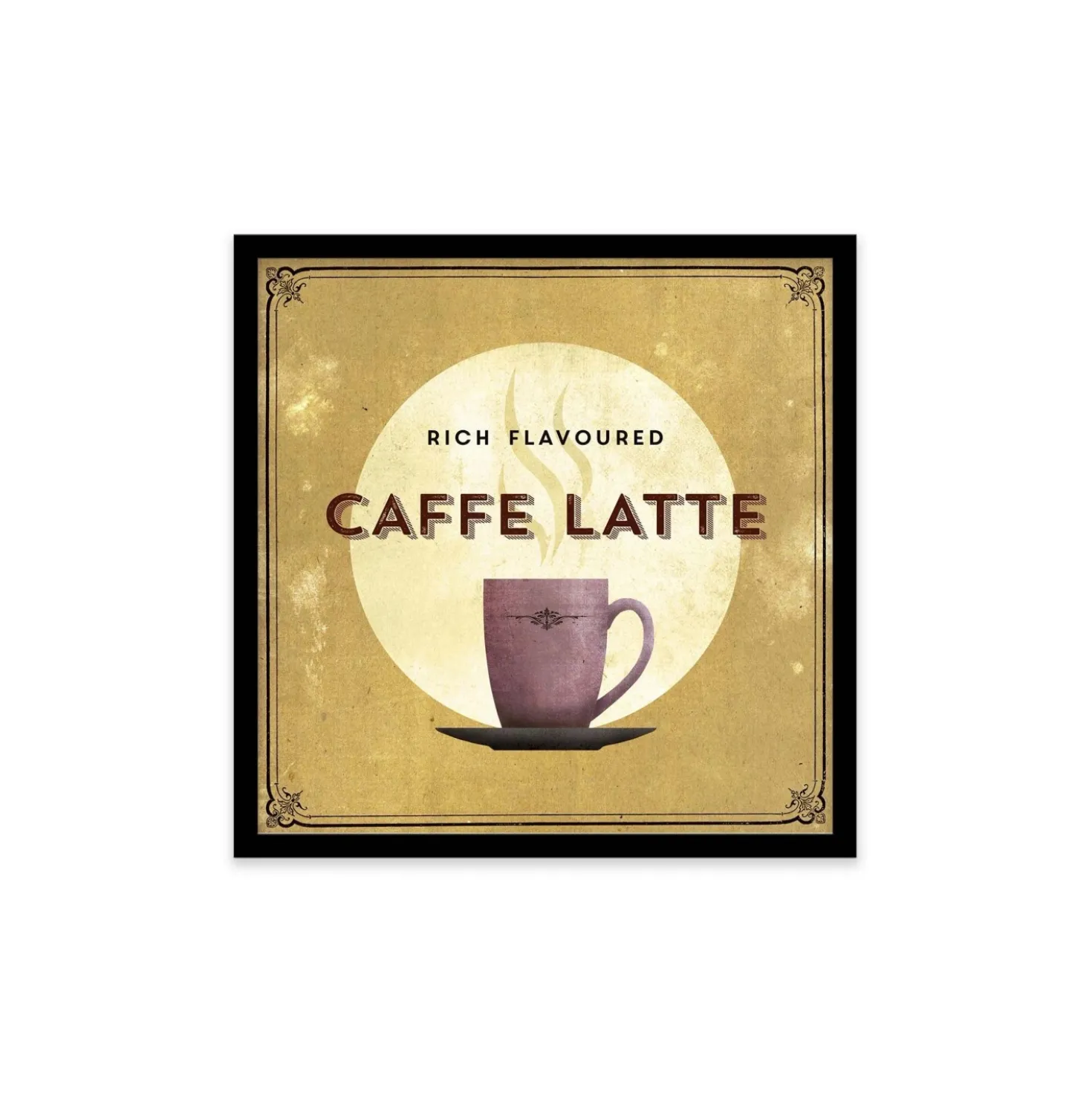 Stampa incorniciata 30x30 cm finest coffee - latte
