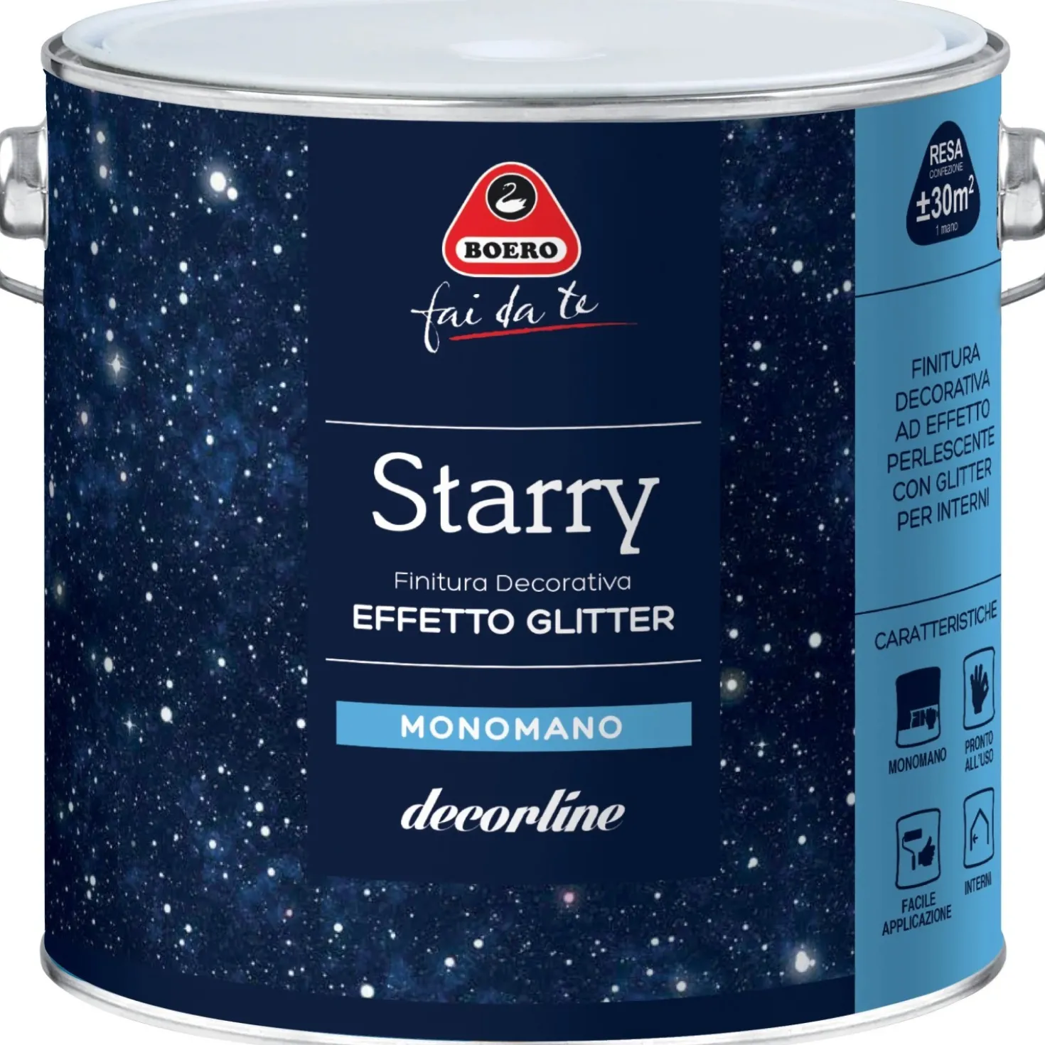 Starry oro finitura decorativa effetto glitter 2,5 lt Boero