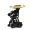 Statua orso nero in resina con vassoio 19x16.5xH19 cm assortito