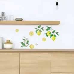 Stciker adesivo Lemons 2 fogli decorazione per parete 31x31 cm