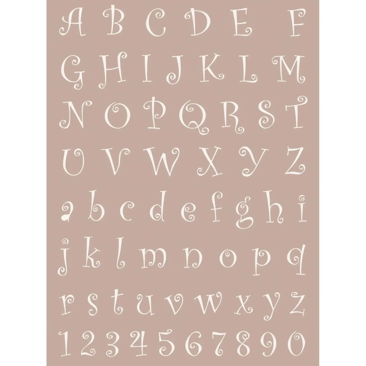 Stencil decorativo To-Do alfabeto n.605 21x29,7 cm