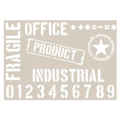 Stencil Fleur Industrial 21 x 29,7 cm