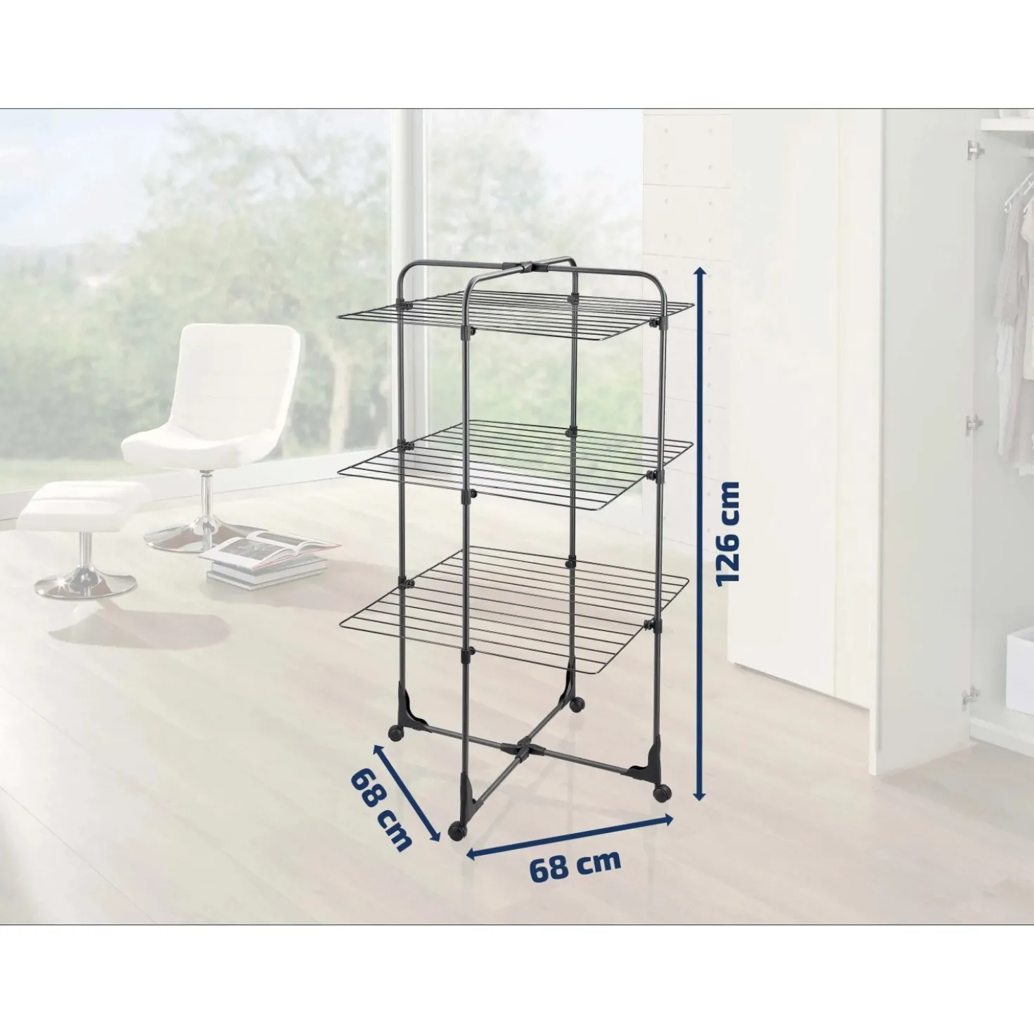 Stendibiancheria a torre Classic Tower 270 Black L asciugatura 27 m