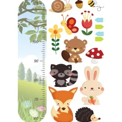 Sticker adesivo Metro della crescita funny animals 47x67 cm