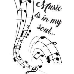 Sticker adesivo per parete Music 47x67 cm
