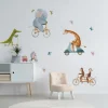 Sticker autoadesivo 1fg 67x47 cm riding animals