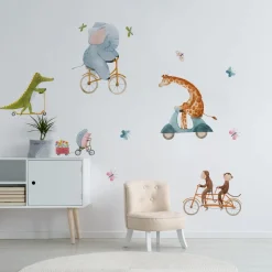 Sticker autoadesivo 1fg 67x47 cm riding animals