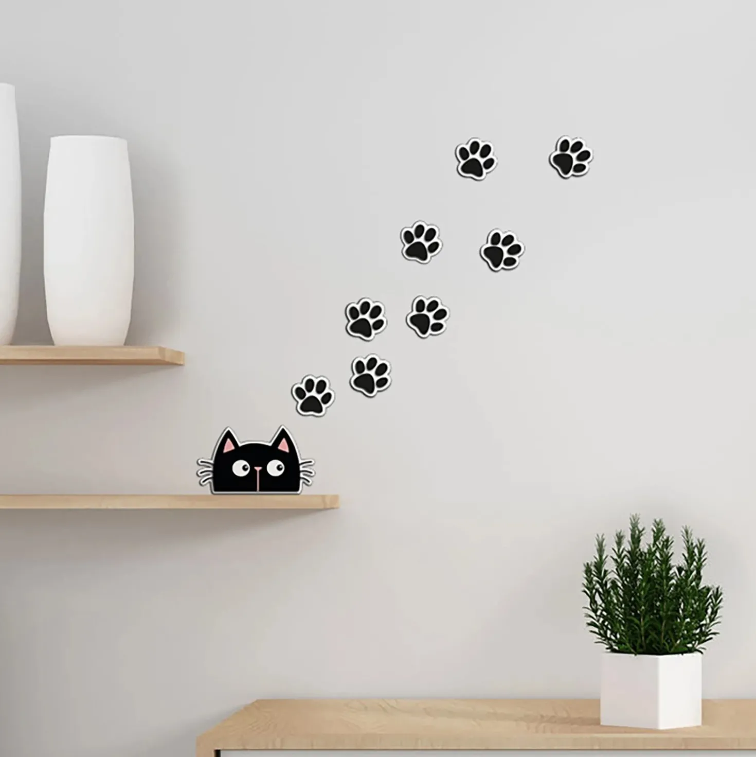 Sticker autoadesivo in foam 1fg 15x31 cm cat & paws