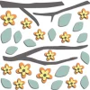 Sticker autoadesivo in foam 1fg 31x31 cm yellow branch