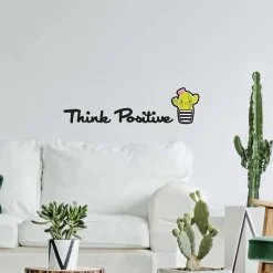 Sticker autoadesivo in foam 1FG 15x31 cm Think positive