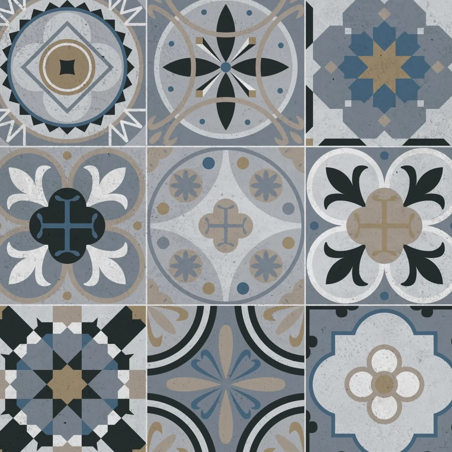 Sticker autoadesivo per piastrelle 2fg 31x31 cm cementine