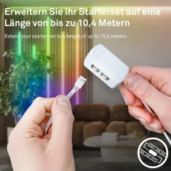 Striscia 147 LED Pimp your Panel 650 lm bianco caldo RGB 2,6 m x 1 cm bianco
