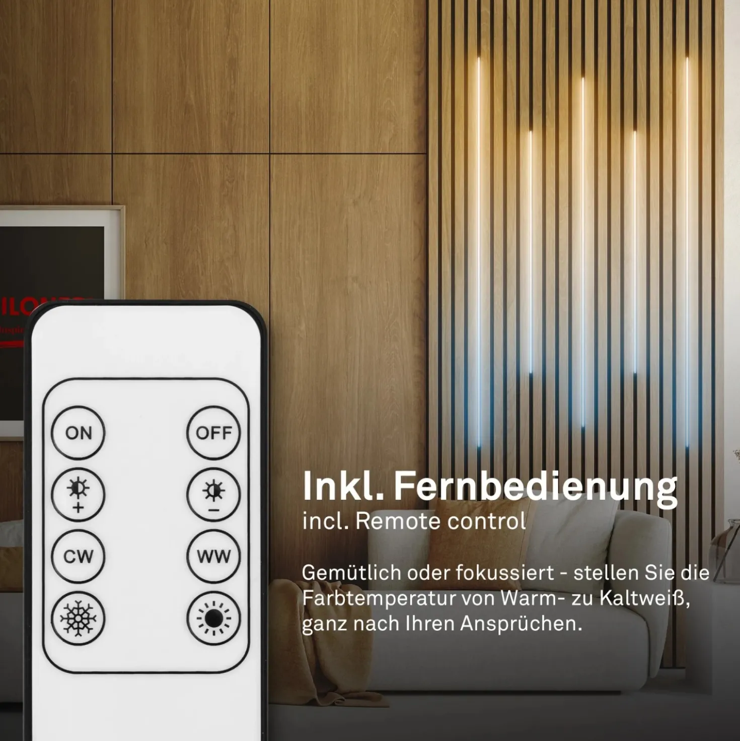 Striscia 294 LED Pimp your Panel 1300 lm CCT 2,6 m x 1 cm bianco