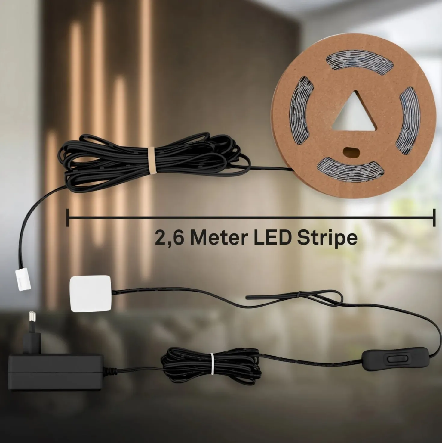Striscia 294 LED Pimp your Panel On-Off 1300 lm bianco caldo 2,6 m x 1 cm bianco