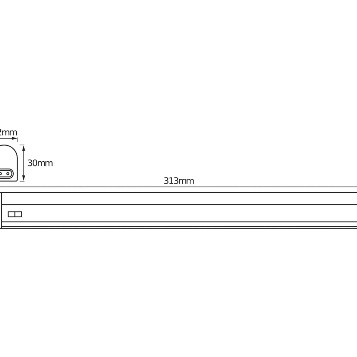 Striscia luminosa LED Osram Batten Switch 4 W Bianco 31,3x2,2x3 cm